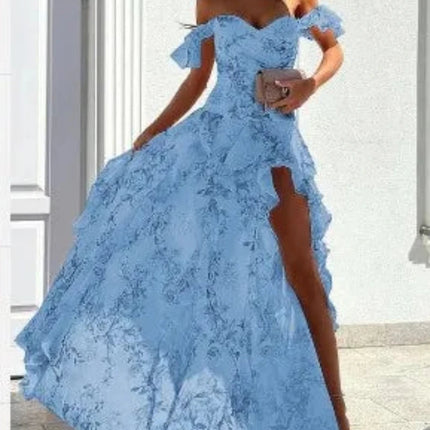 Women Floral Off Shoulder Party Dress