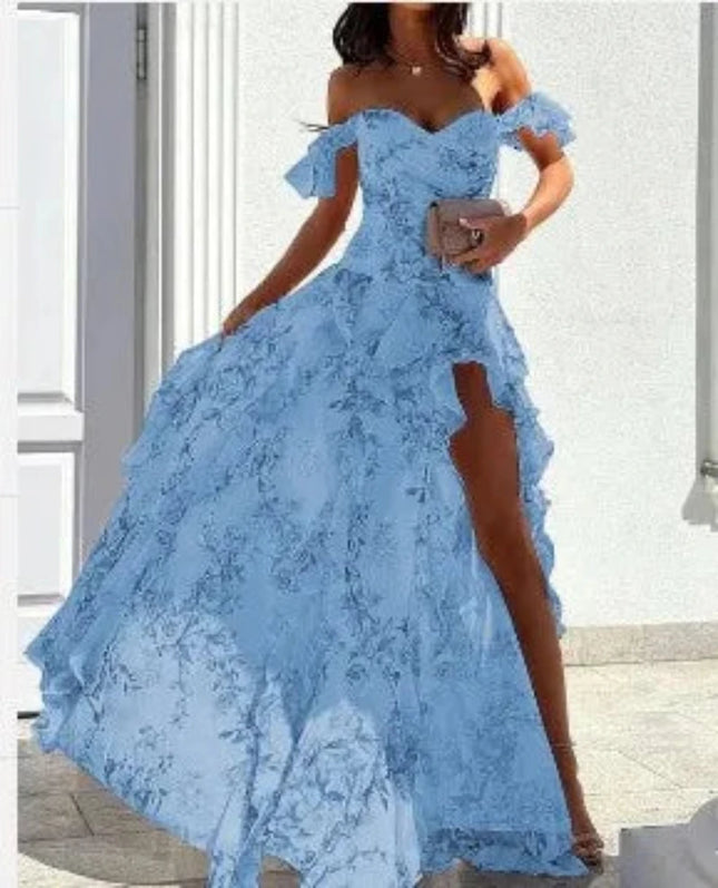 Women Floral Off Shoulder Party Dress