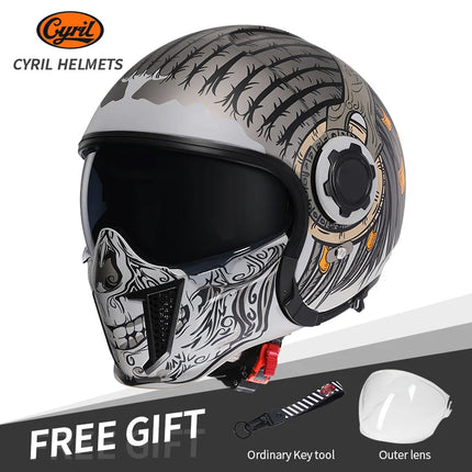 White Pink Combinable Open Face Motorcycle Helmet