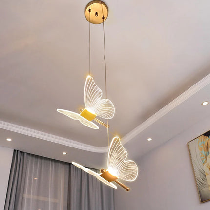 Home Modern Bedroom Butterfly LED Pendant Light