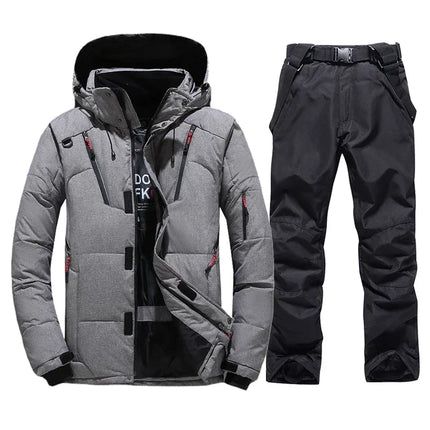 Men Thermal Winter Skiing Down Jacket Set