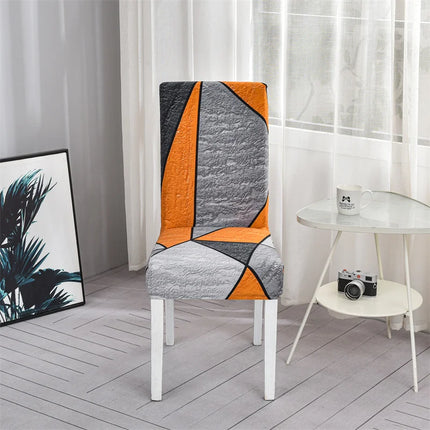 Home Geometric Dining Elastic Chair Slipcover