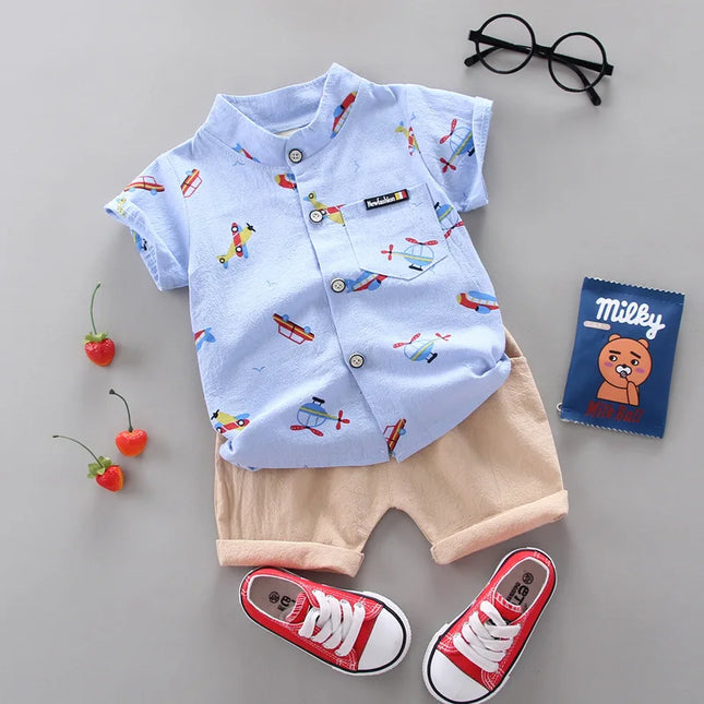 Baby Boy Summer Airplane Space Clothing Sets