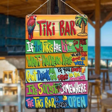 Tiki Bar Decor Beach Party Signs