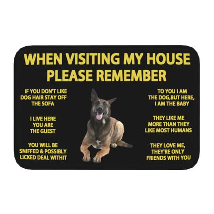 Border Collie Dog Front Floor Entrance Mat