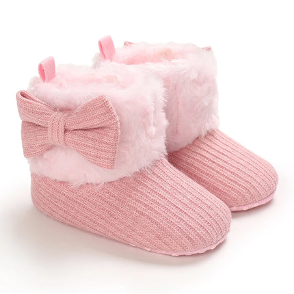 Baby Girl Winter Plush Pink Boots.