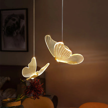 Home Modern Bedroom Butterfly LED Pendant Light