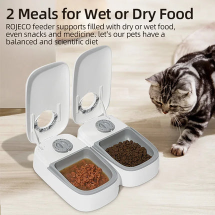 Smart 2 Meal Automatic Pet Cat Feeder