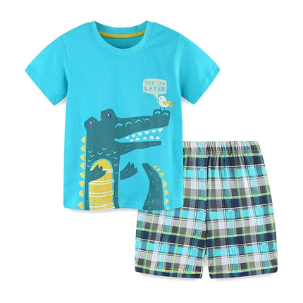 Baby Boys 2pc Crocodile Summer Pajama Set