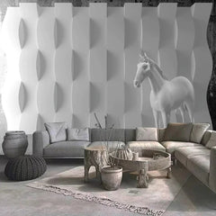 Custom 3D Horse Animal Geometric Wallpaper