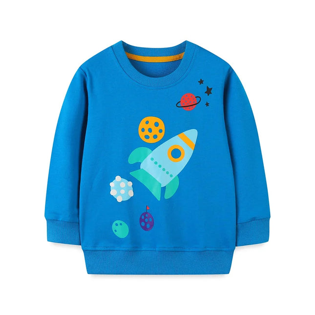 Baby Boy 2-7T Rocket Space Sweatshirt Tops