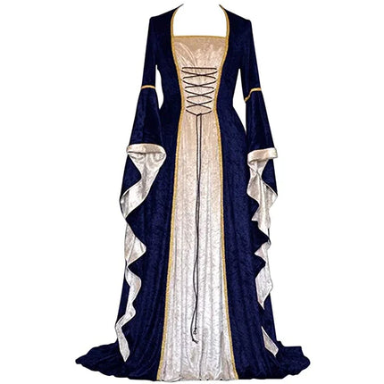 Women Halloween Plus Medieval Retro Court Dress