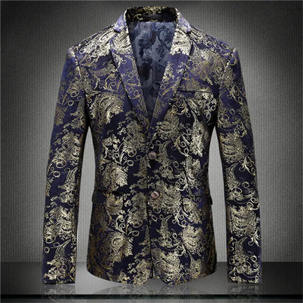 Men Business Casual Floral Party Blazer