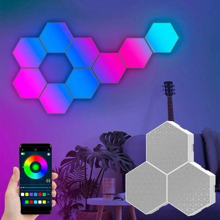 RGBIC LED Smart App Remote Hexagonal DIY Night Lights