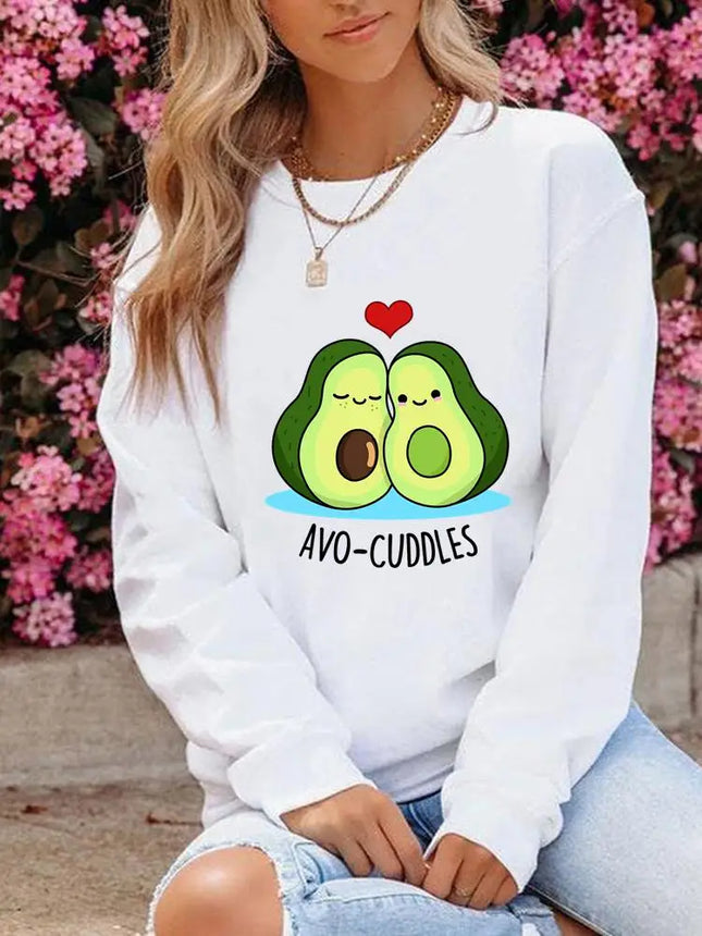 Women Graphic Avocado Sessions Casual Pullovers