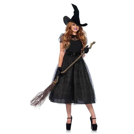 Women Gothic Black Witch Costume