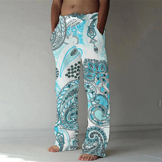 Men 2024 Fashion Bamboo Dance Yoga Beach Casual Pants