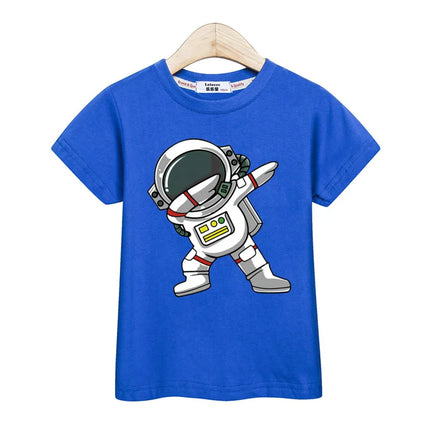 Boys Spaceman Astronaut Cotton Summer Tees