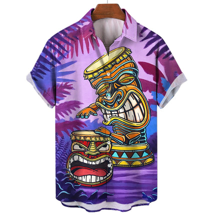 Men Ghost Retro 3D Hawaiian Shirts