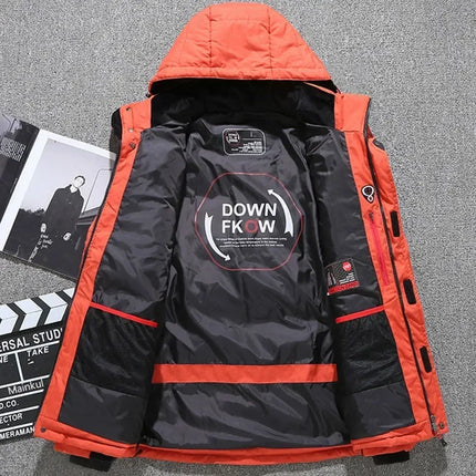 Men Thermal Winter Skiing Down Jacket Set