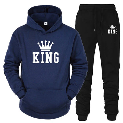 Men Women White Black King Queen Tracksuits