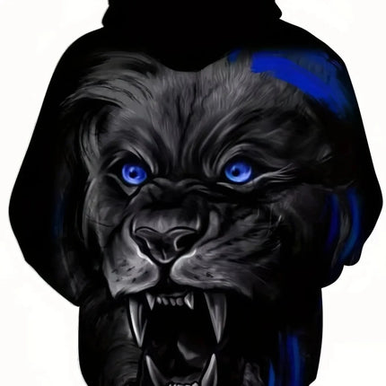 Men Vintage Tiger 3D Animal Hoodies