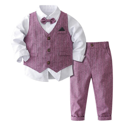 Boy Gentleman Bow Tie 4pc Tuxedo Sets