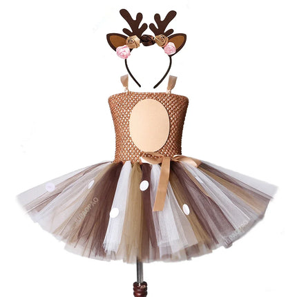 Baby Girl Deer Animal Reindeer Costume Set