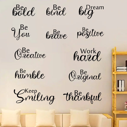 English Sweet Encourage Text Wall Stickers