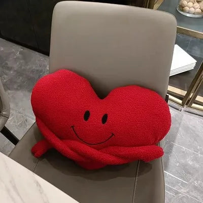 Red Love Smile Face Neck Pillow