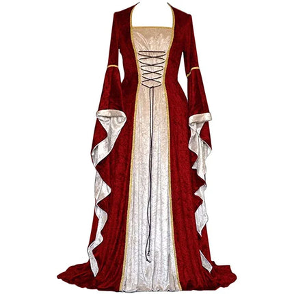 Women Halloween Plus Medieval Retro Court Dress