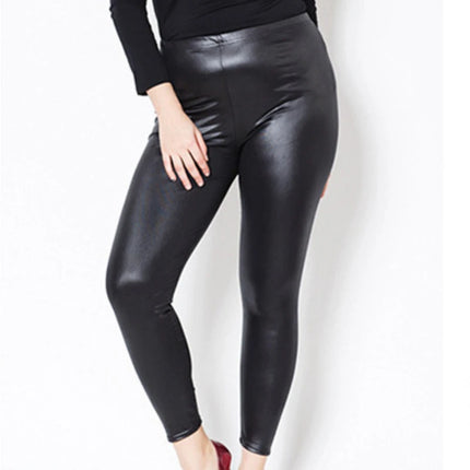 Women Plus Leather Slim Clubwear leggings