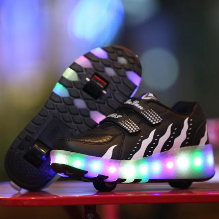 Girl Fashion Luminous LED Skate Sneakers