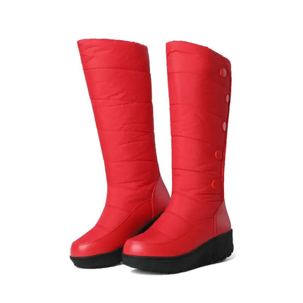 Women Mid Calf Winter Down Platform Boots.