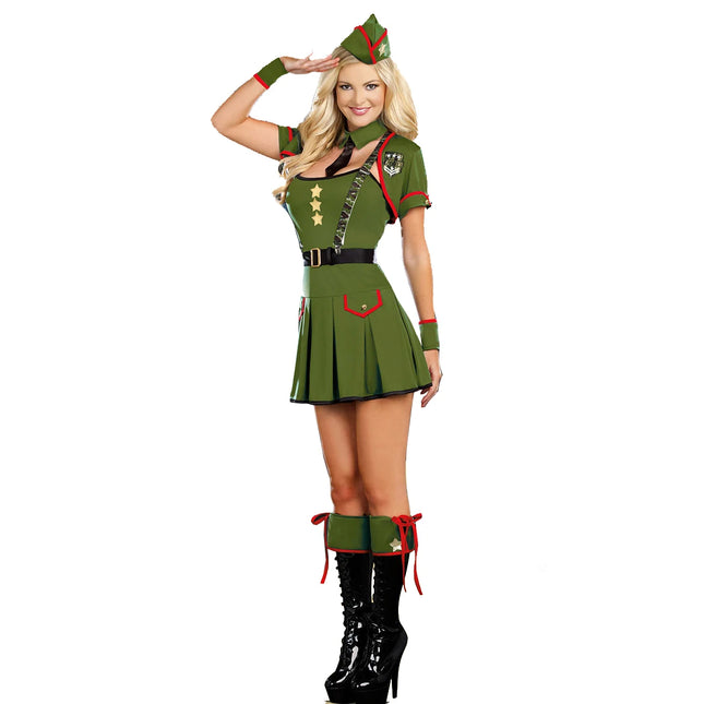 Women Green Soldier Cosplay Costume - Mad Fly Essentials