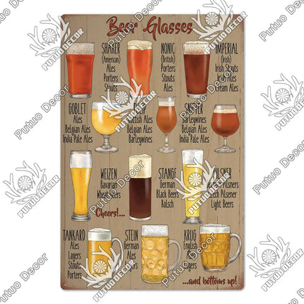 Save Water Drink Beer Vintage Sign Decor