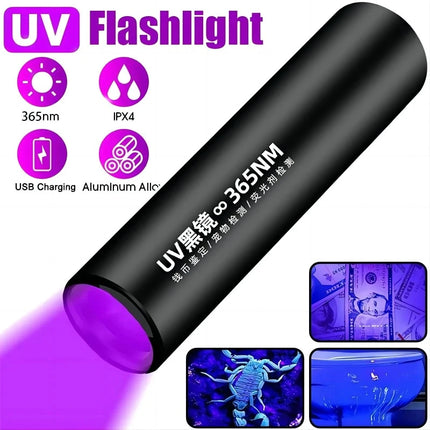 Mini LED UV Blacklight Inspection Flashlight