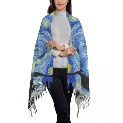 Van Gogh Tassel 3D Scarf