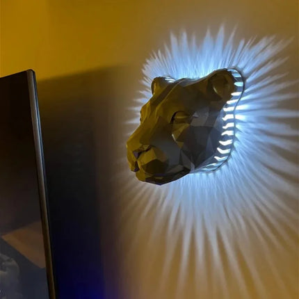 3D Light Owl Eagle Lion Animal LED Wall Sconce