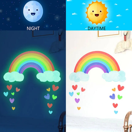 Cartoon Rainbow Luminous 3D DIY Wall Stickers