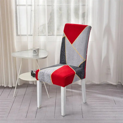 Home Geometric Dining Elastic Chair Slipcover