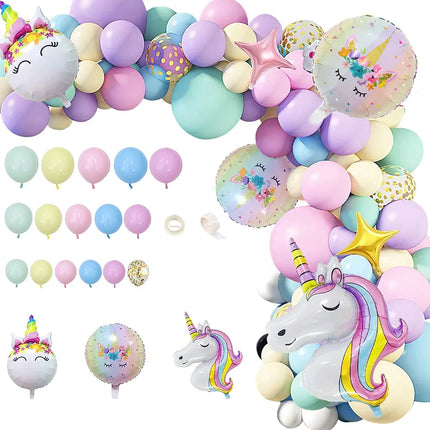 Unicorn Rainbow 142pc Garland Arch Party Kit