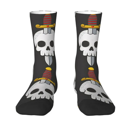 Men Skull Bones Funny Festival Mid-Tube Socks