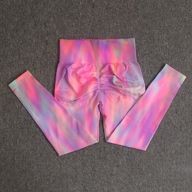 Women Tie-Dye Yoga Fitness Leggings.