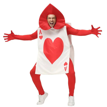 Boy Ace of Spades Hearts Poker Playing Card Costume