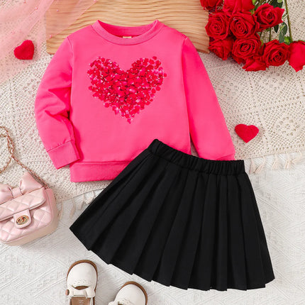 Baby Girl Heart Valentine Skirt Set - Mad Fly Essentials