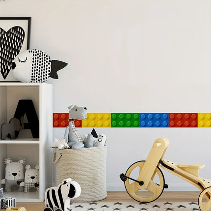 3D Blocks Vinyl Kids Room Wallpaper