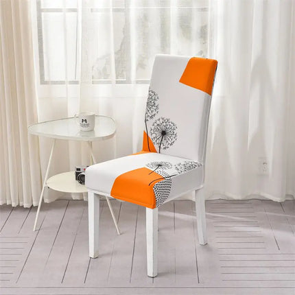 Home Geometric Dining Elastic Chair Slipcover