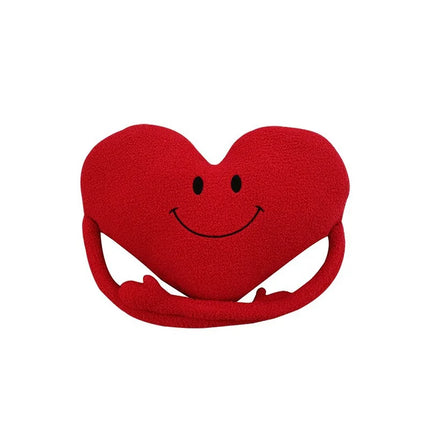 Red Love Smile Face Neck Pillow