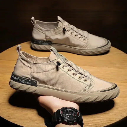 Men Ice Silk Canvas Vulcanized Sneakers